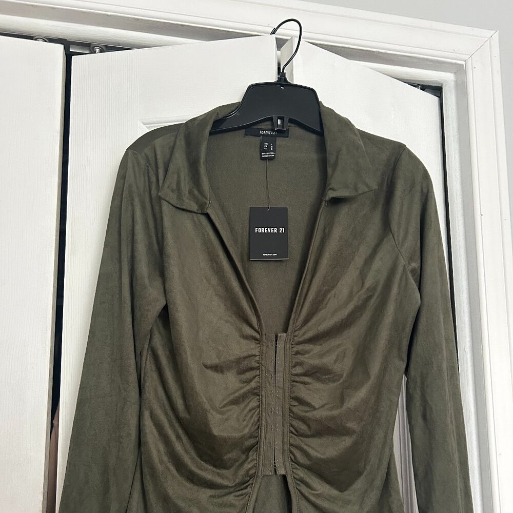 olive green shirt